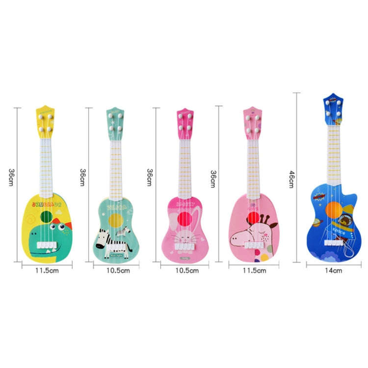 Yellow Dinosaur Small Simulation Musical Instrument Mini Four Strings Playable Ukulele Early Chil...