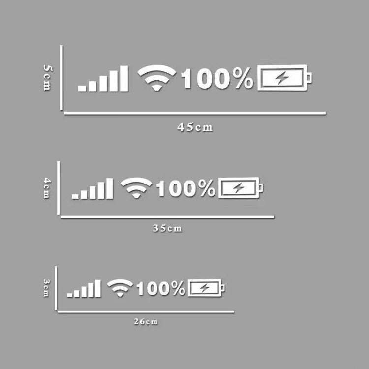 10 PCS Car Windshield Stickers Signal WiFi Power Vinyl Decal  Car Stickers, Size: L( Red)