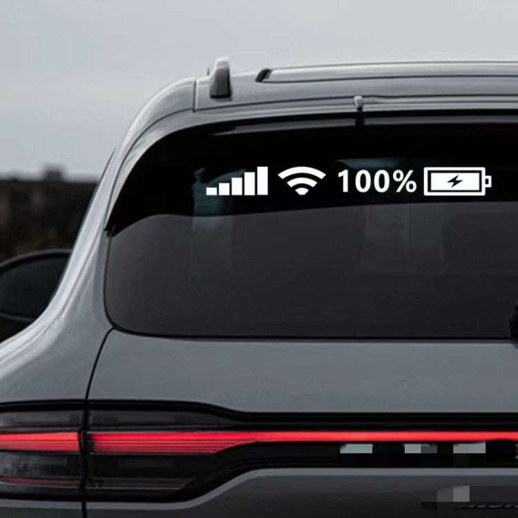 10 PCS Car Windshield Stickers Signal WiFi Power Vinyl Decal  Car Stickers, Size: L( Red)