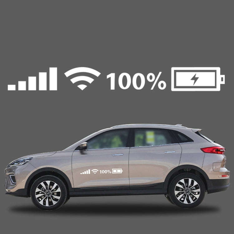 10 PCS Car Windshield Stickers Signal WiFi Power Vinyl Decal  Car Stickers, Size: M(White)