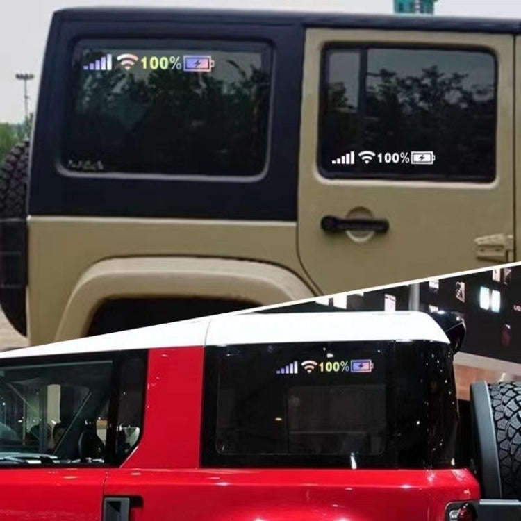 10 PCS Car Windshield Stickers Signal WiFi Power Vinyl Decal  Car Stickers, Size: S(White)