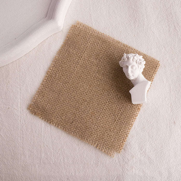 10 PCS 12x12cm Torn Edges Vintage Coarse Jute Scented Candle Coaster Photography Decoration Props...