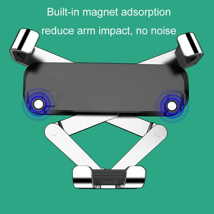 650 Vehicle-mounted Mobile Phone Gravity Bracket Air Outlet Navigation Holder, Color:Black