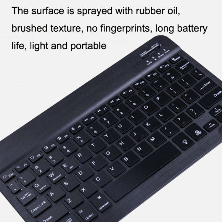 10 Inch RGB Colorful Backlit Bluetooth Keyboard And Mouse Set For Mobile Phone / Tablet(Black)