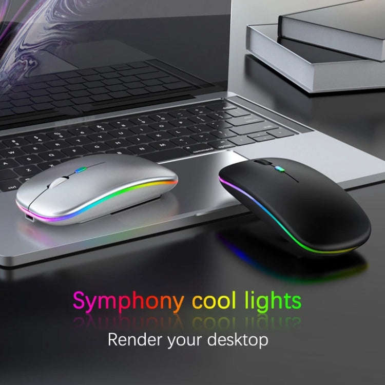 10 Inch RGB Colorful Backlit Bluetooth Keyboard And Mouse Set For Mobile Phone / Tablet(Black)