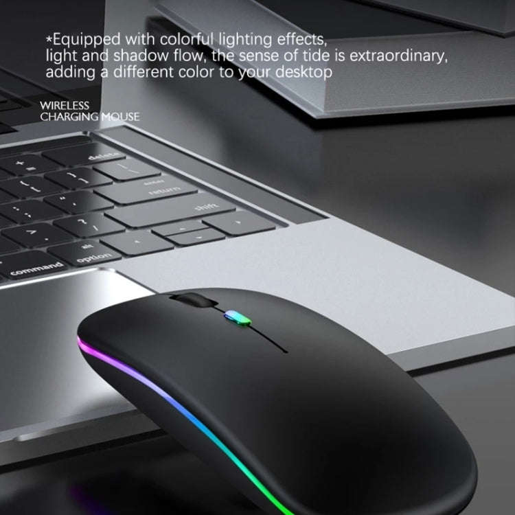 3 Keys RGB Backlit Silent Bluetooth Wireless Dual Mode Mouse (Grey)