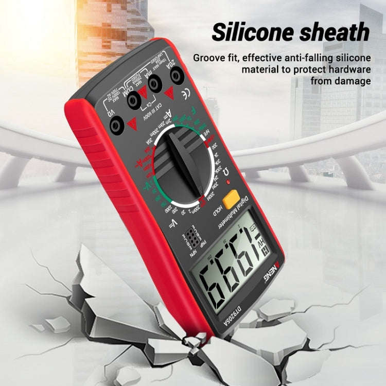ANENG Automatic High-Precision Intelligent Digital Multimeter, Model:DT9205A HOLD Key(Red)