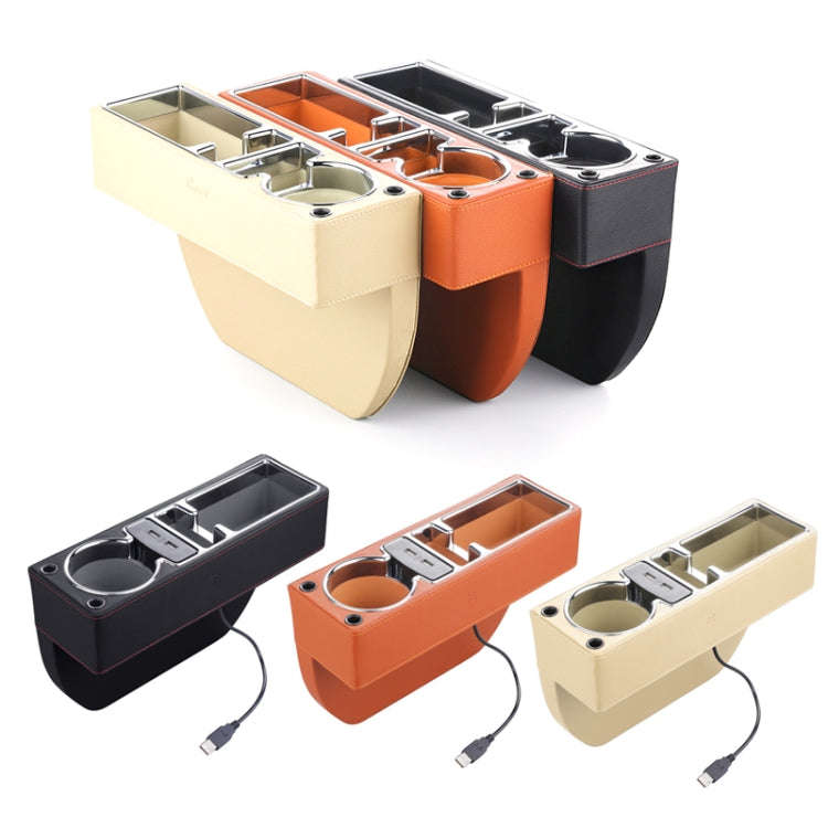SUSISUN SNH010 Car Seat Gap Storage Box, Style:Co-driver(Apricot)