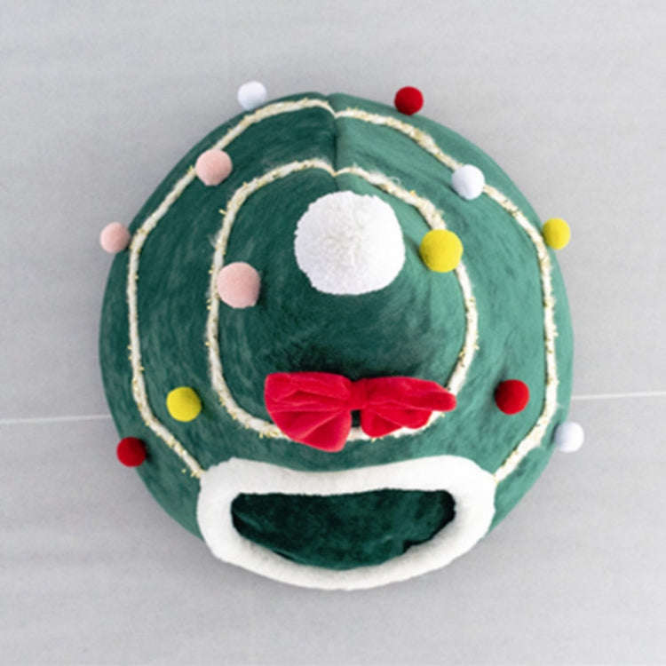 Three-dimensional Sponge Christmas Hat Shaped Pet Bed Nest Warmth Supplies, Size:Medium 45x55cm(G...
