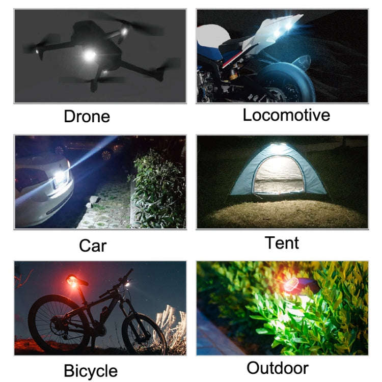 M3 Vibration Sensing Motorcycle Bicycle Aircraft Explosion Lights Cruise Flashing Anti-rear-end C...
