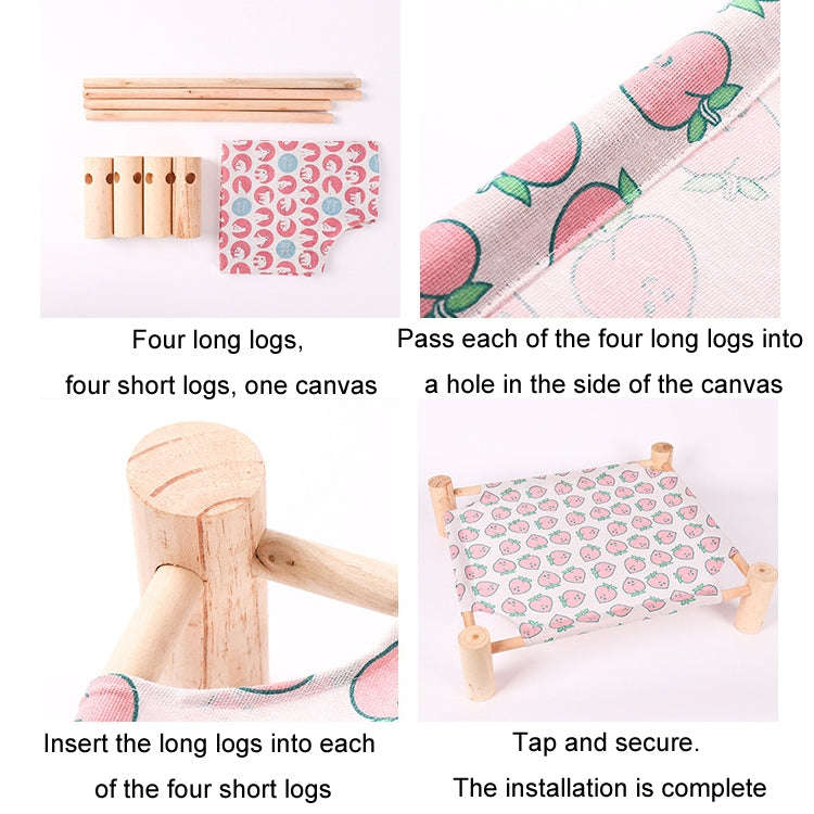 47x52cm Four Seasons Universal Removable And Washable Pet Bed Pet Nest, Style:Small Peach