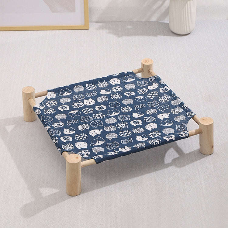 47x52cm Four Seasons Universal Removable And Washable Pet Bed Pet Nest, Style:Small Blue Cat Head