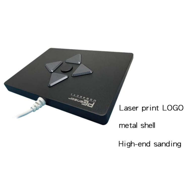 4 Keys Medical Equipment Testing Custom One-key Combo Shortcut Keyboard, Cable Length: 1.5m(Black)