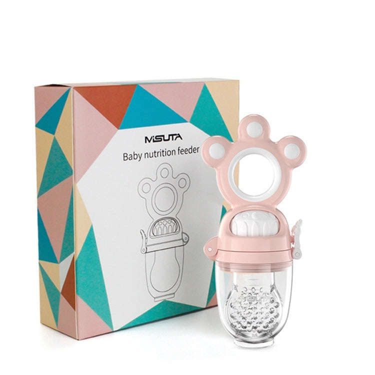 MISUTA Baby Fruit and Vegetable Bite Music Silicone Tooth Gel Rotating Push Nipple(Cherry Blossom...