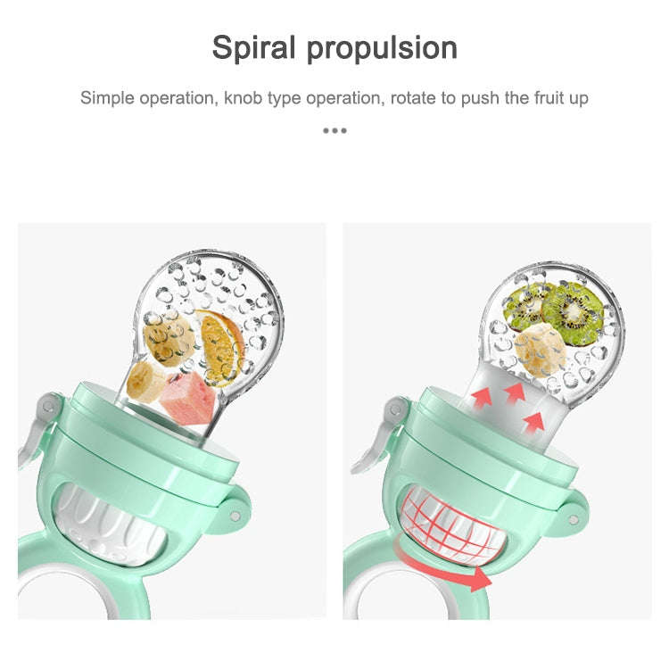 MISUTA Baby Fruit and Vegetable Bite Music Silicone Tooth Gel Rotating Push Nipple(Cherry Blossom...