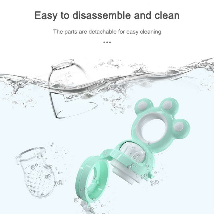 MISUTA Baby Fruit and Vegetable Bite Music Silicone Tooth Gel Rotating Push Nipple(Cherry Blossom...