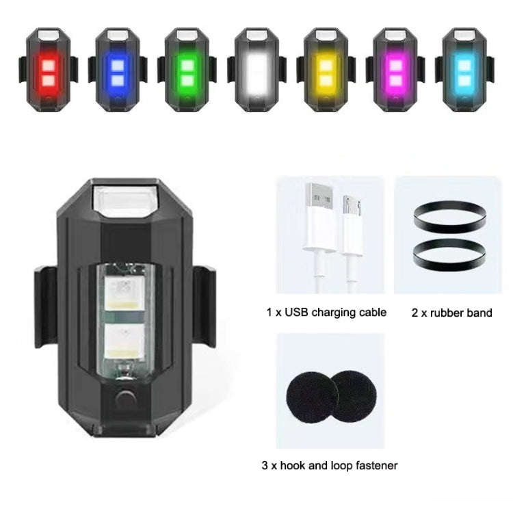 3pcs M1 Vibration Sensing Motorcycle Bicycle Aircraft Explosion Lights Cruise Flashing Anti-rear-...