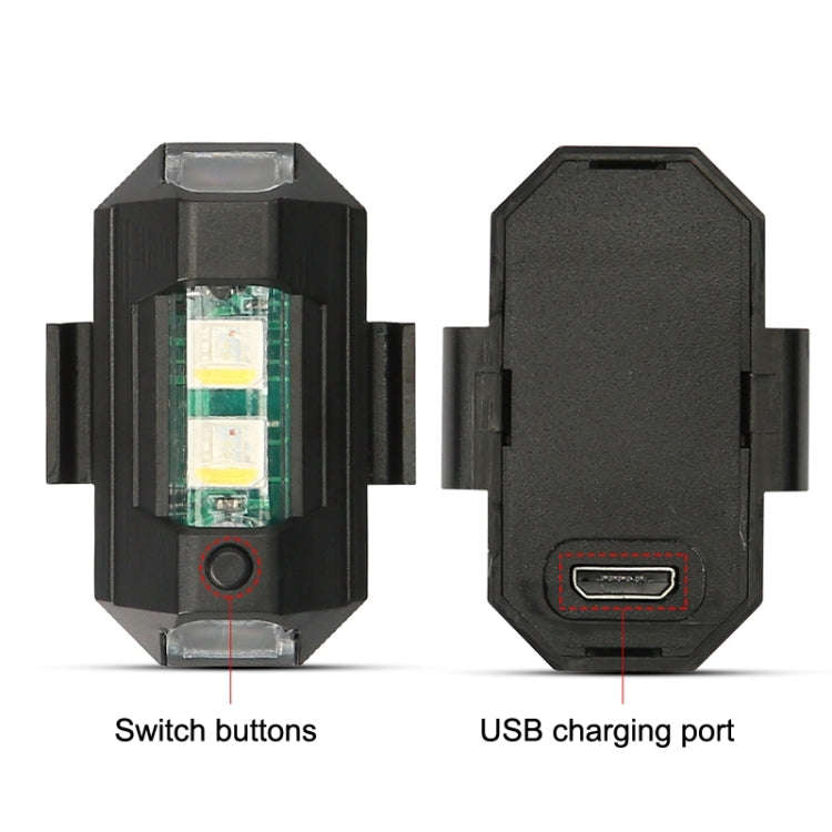 3pcs M1 Vibration Sensing Motorcycle Bicycle Aircraft Explosion Lights Cruise Flashing Anti-rear-...