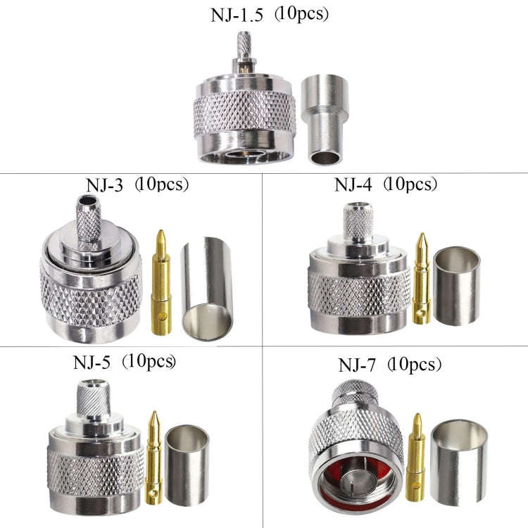 10pcs NJ-1.5 For RG316/RG174/LMR N Type Plug Connector Low Loss RF Coaxial Connector