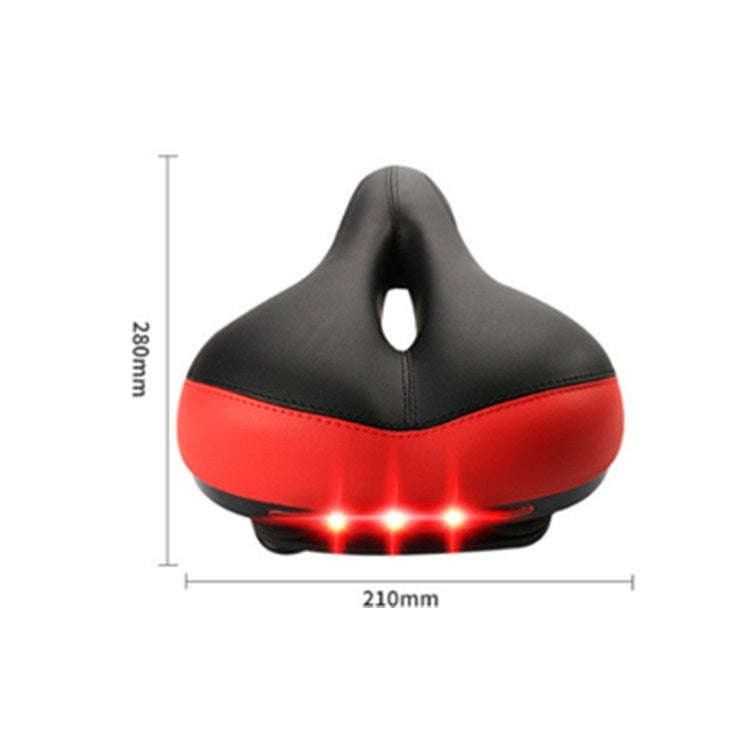 Bicycle Lighted Cushion Mountain Bike With Taillight Saddle Riding Equipment Accessories(White)