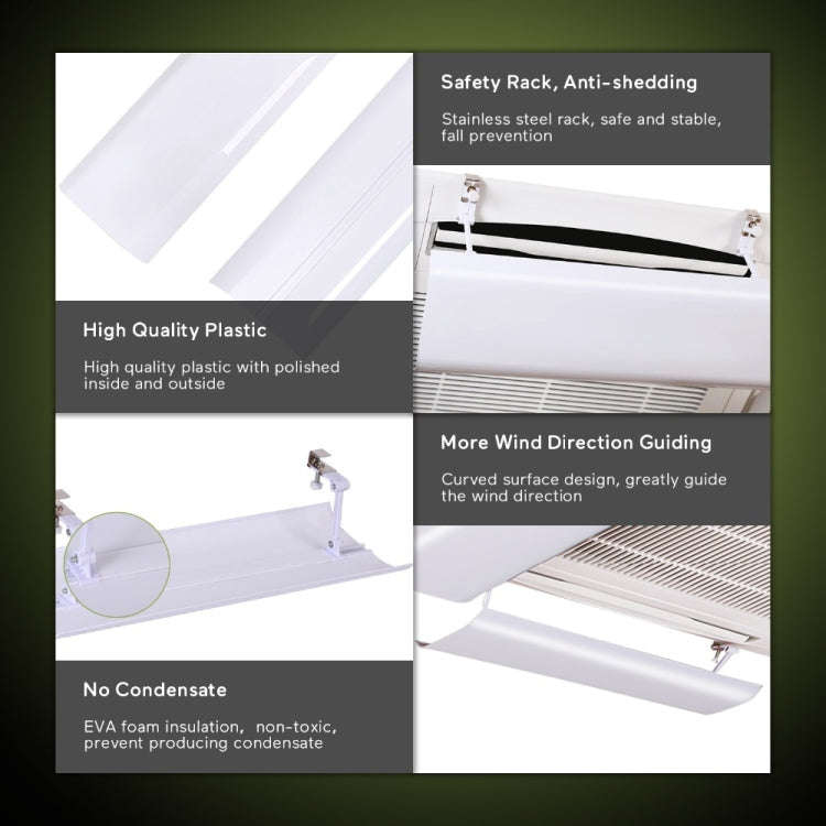 112cm Single Piece Central Air Conditioning Wind Deflector Shield Air-Conditioning Anti Direct Bl...