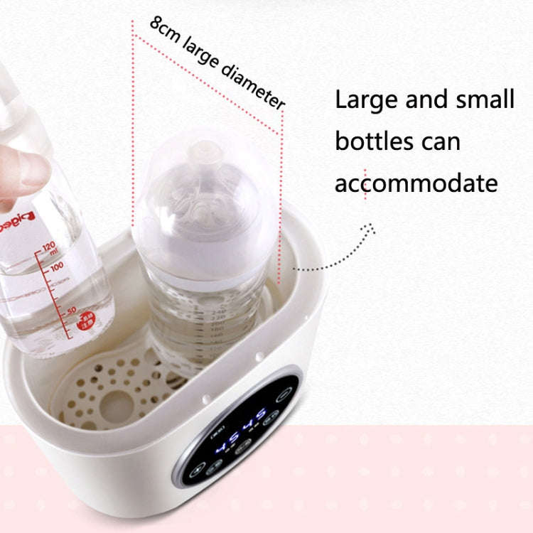 NUBITE N20 2 In 1 Double Bottle Warmer Sterilization Machine, Plug Type:EU Plug(White)