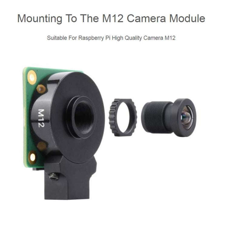 Waveshare WS1053516 For Raspberry Pi M12 High Resolution Lens, 16MP, 105 Degree FOV, 3.56mm Focal...