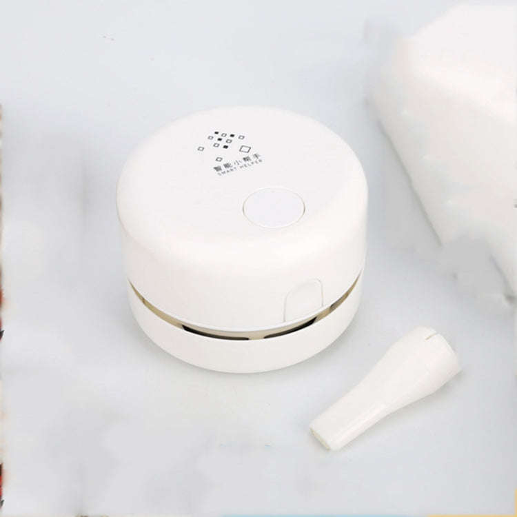 Handheld Desktop Vacuum Cleaner Mini Keyboard Student Eraser Desktop Cleaner Sweeper(Pearl White)