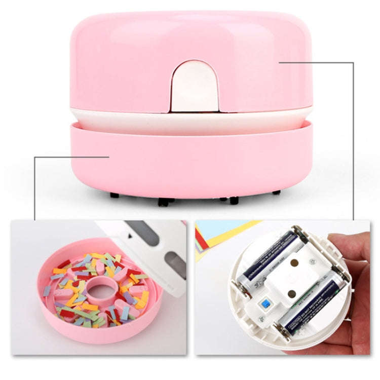 Handheld Desktop Vacuum Cleaner Mini Keyboard Student Eraser Desktop Cleaner Sweeper(Pearl White)