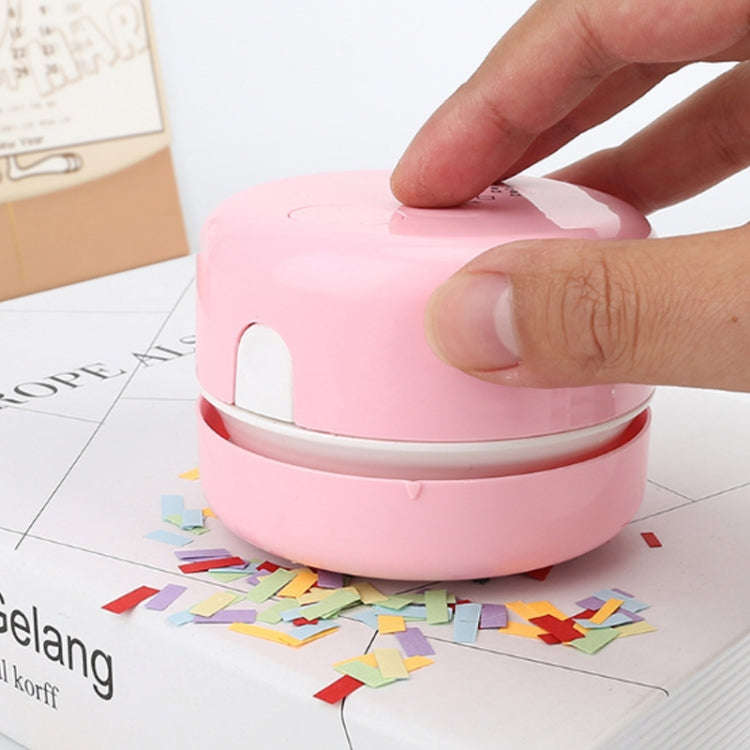 Handheld Desktop Vacuum Cleaner Mini Keyboard Student Eraser Desktop Cleaner Sweeper(Pearl White)
