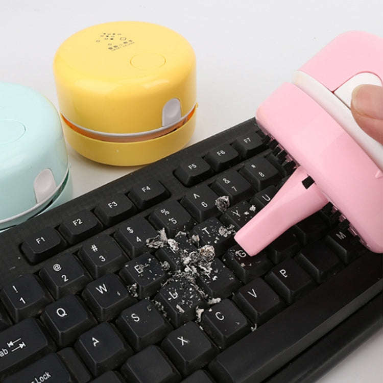 Handheld Desktop Vacuum Cleaner Mini Keyboard Student Eraser Desktop Cleaner Sweeper(Pearl White)