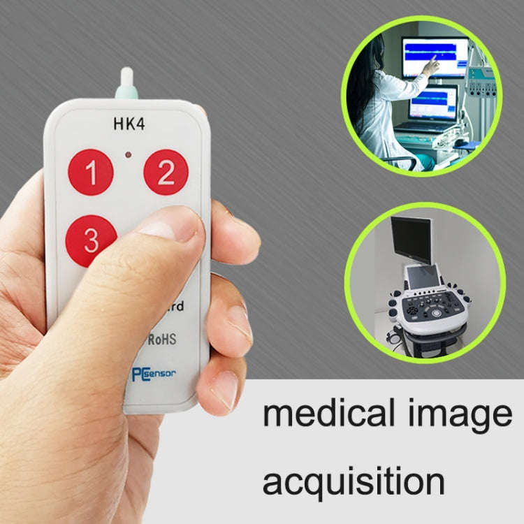 HK-4 4 Keys Custom PS Shortcut Keys Medical USB Keypad, Cable Length: 2m, Style:With Anti-skid Stand