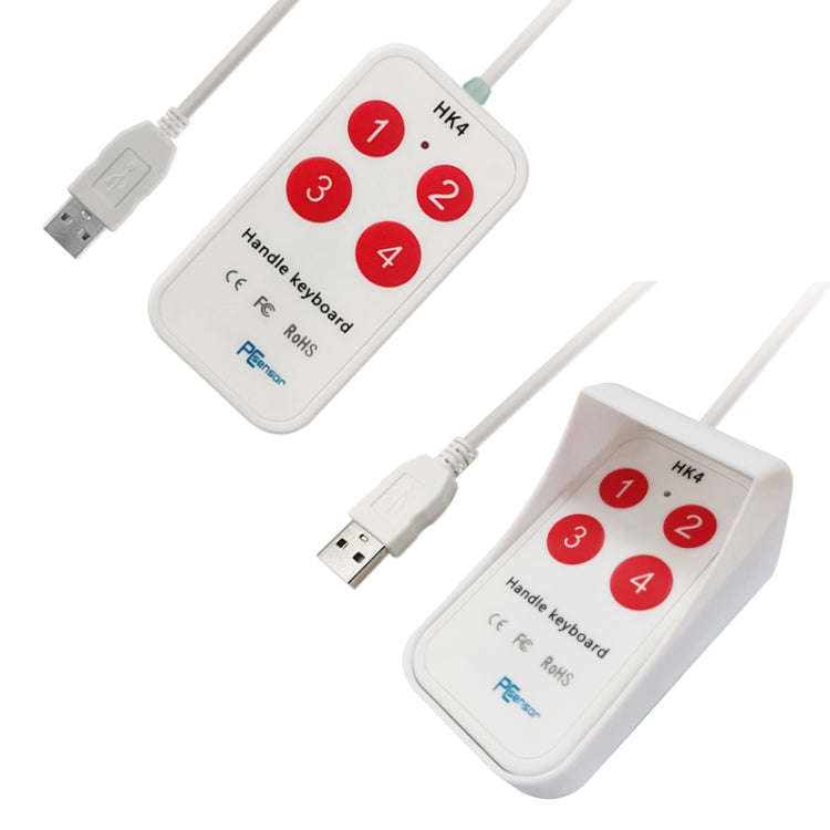 HK-4 4 Keys Custom PS Shortcut Keys Medical USB Keypad, Cable Length: 2m, Style:Without Anti-skid...