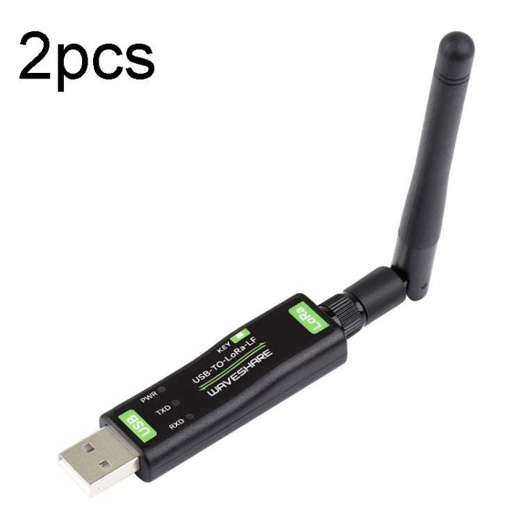 2pcs Waveshare 24513 USB To LoRa Data Transfer Module Based On SX1262 LF Version Using TCXO Cryst...