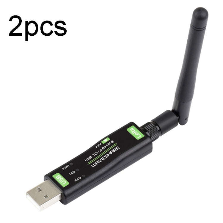 2pcs Waveshare 24516  USB To LoRa Data Transfer Module Based On SX1262 HF Version Using XTAL Crys...