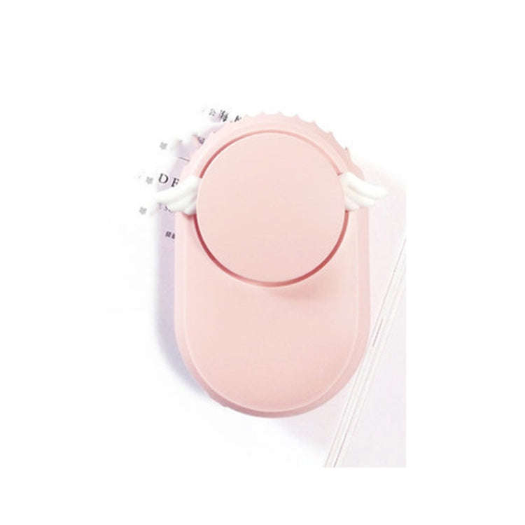 USB Charging Fan Brushless Hanging Neck Mini Sling Lazy Fan(Angel Pink)
