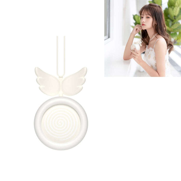 USB Charging Fan Brushless Hanging Neck Mini Sling Lazy Fan(White)