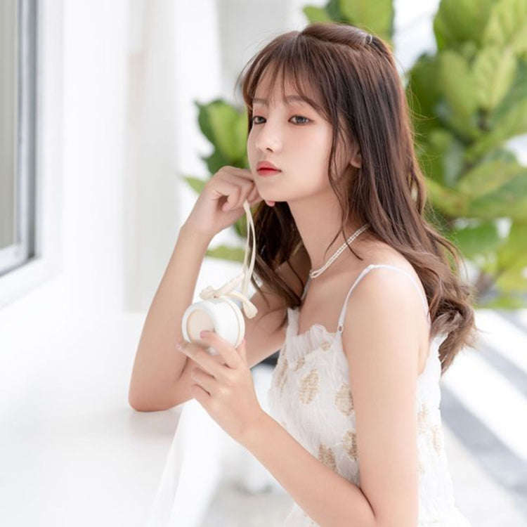 USB Charging Fan Brushless Hanging Neck Mini Sling Lazy Fan(White)
