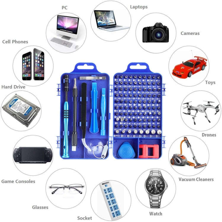 110 in 1 Watch Mobile Phone Disassembly Maintenance Tool Multi-function Chrome Vanadium Steel Scr...