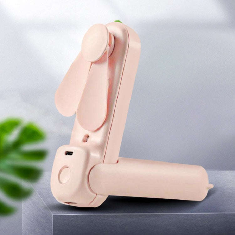 Portable Handheld Multifunction Fold Spray Fan Mini Electric Fan(Angel White)