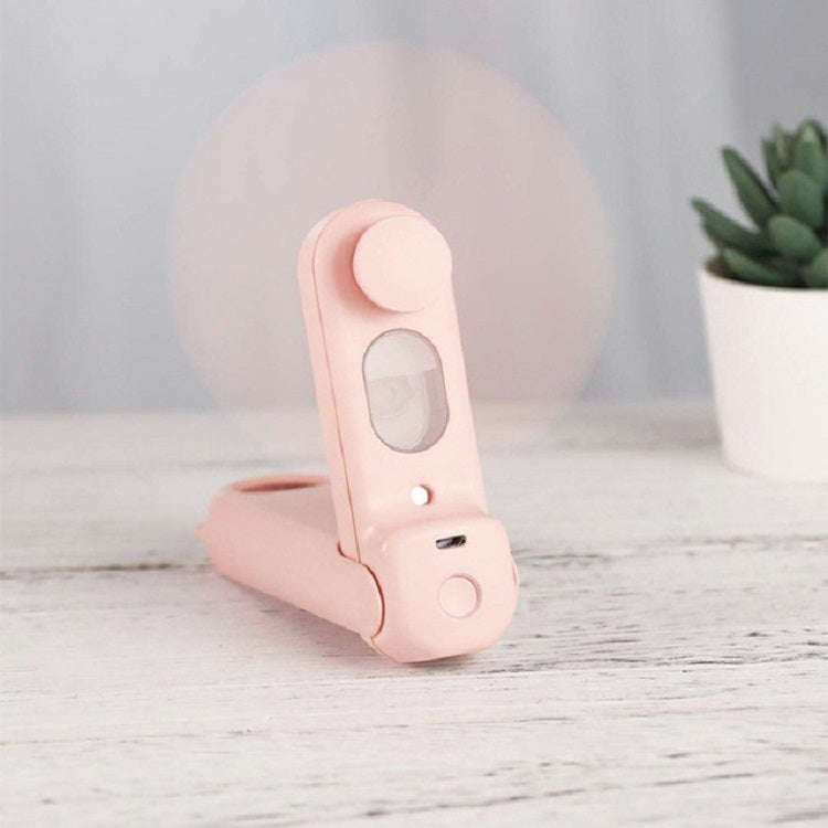 Portable Handheld Multifunction Fold Spray Fan Mini Electric Fan(Girl Pink)