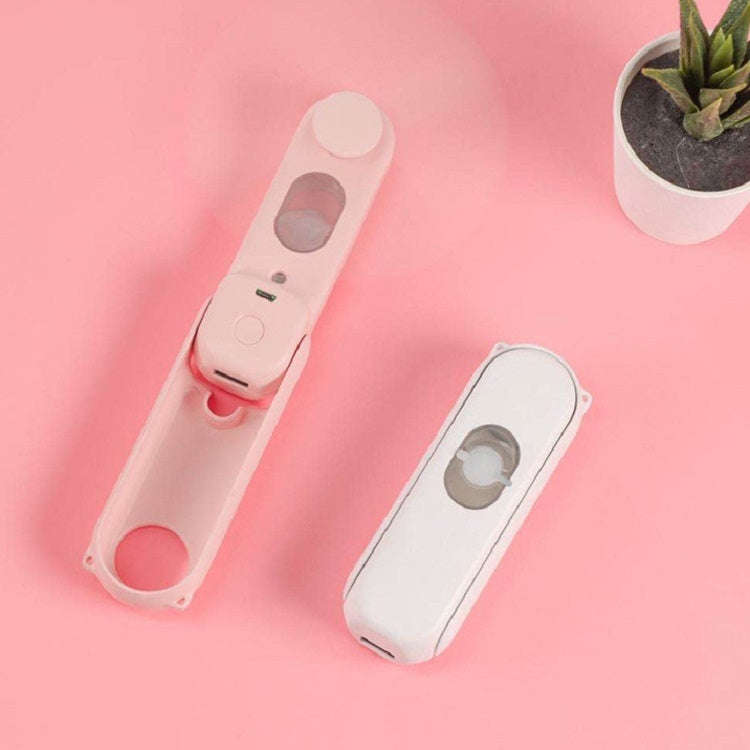 Portable Handheld Multifunction Fold Spray Fan Mini Electric Fan(Girl Pink)