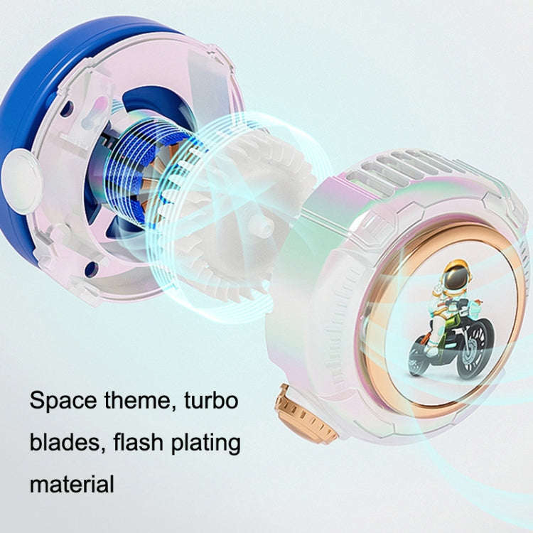 MD666-3 Cartoon Space Capsule Mini Portable Bladeless Hanging Neck Fan(Blue)
