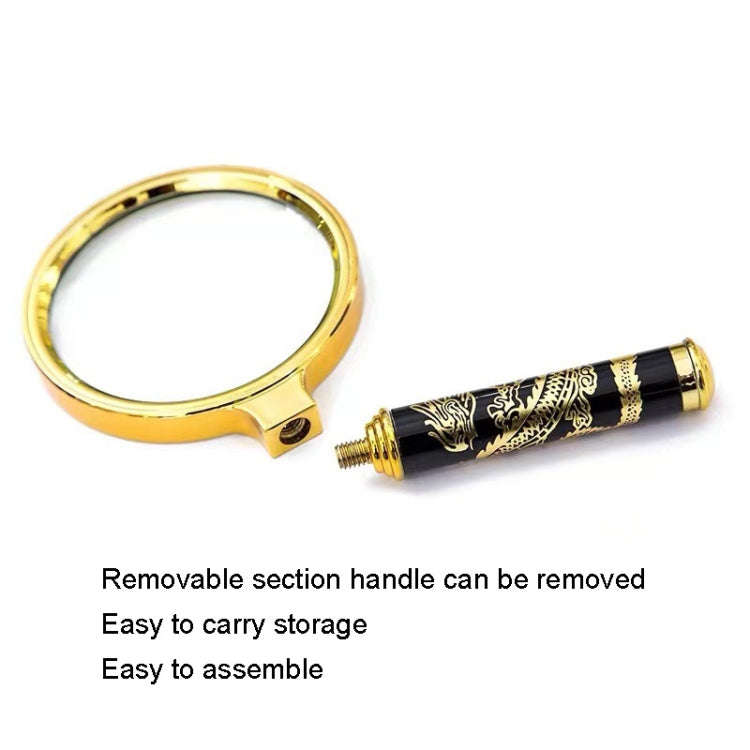 2pcs Elderly Reading Books Handheld Magnifier, Diameter:70mm(Non-removable Handle)