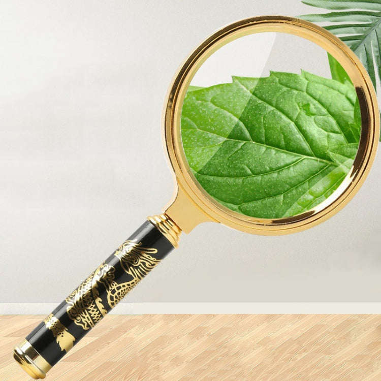 2pcs Elderly Reading Books Handheld Magnifier, Diameter:70mm(Non-removable Handle)