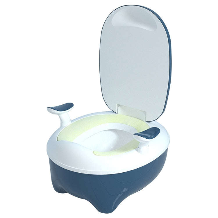Children Toilet Baby Girl Baby Boy Potty Toilet Seat(Dark blue PU Cushion + Cleaning Bag)