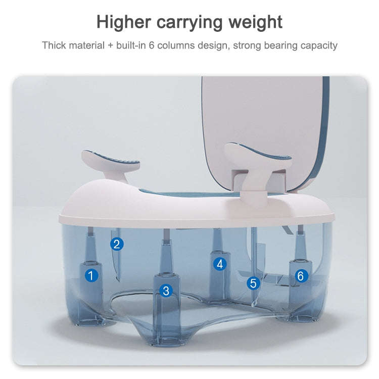 Children Toilet Baby Girl Baby Boy Potty Toilet Seat(Dark blue PU Cushion + Cleaning Bag)
