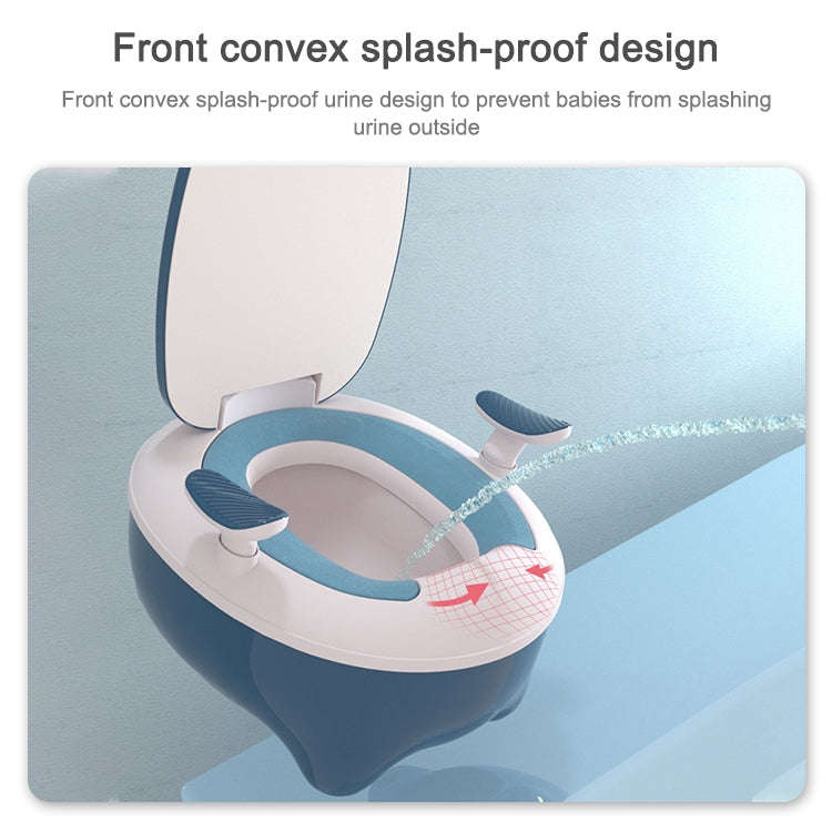 Children Toilet Baby Girl Baby Boy Potty Toilet Seat(Dark blue PU Cushion + Cleaning Bag)