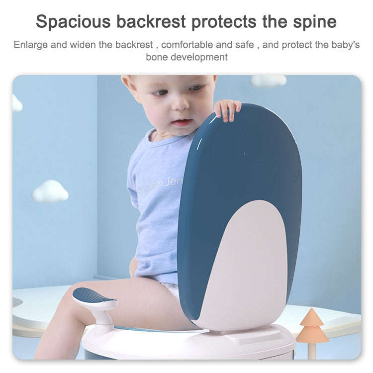 Children Toilet Baby Girl Baby Boy Potty Toilet Seat(Dark blue PU Cushion + Cleaning Bag)