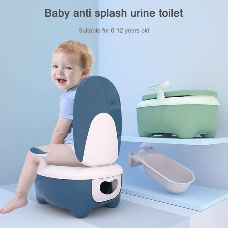 Children Toilet Baby Girl Baby Boy Potty Toilet Seat(Dark blue PU Cushion + Cleaning Bag)